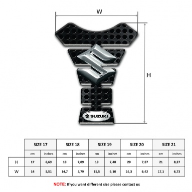 Suzuki Tank Protector Perforated Background Effect with 3D Logo 