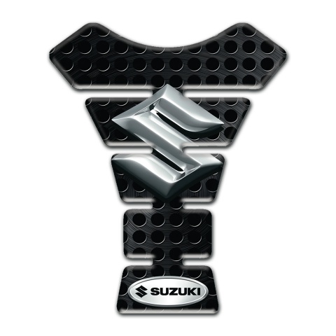 Suzuki Tank Protector Perforated Background Effect with 3D Logo 
