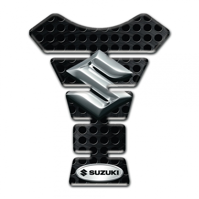 Suzuki Tank Protector Perforated Background Effect with 3D Logo 