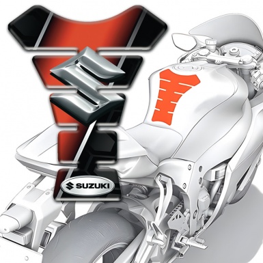 Suzuki Tank Fuse 3d Silver Logo Design Stylish Model 