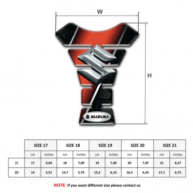 Suzuki Tank Fuse 3d Silver Logo Design Stylish Model 