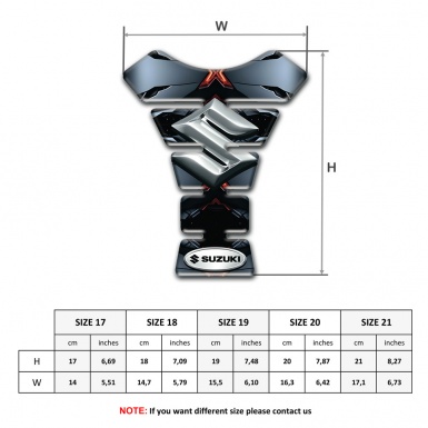 Suzuki Tank Guard Pads 3D Torn Effect Design 