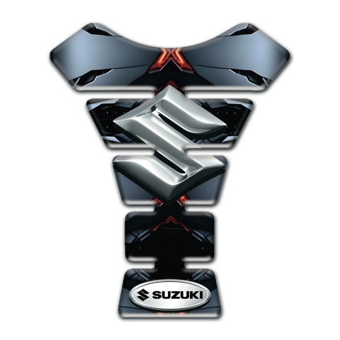 Suzuki Tank Guard Pads 3D Torn Effect Design 