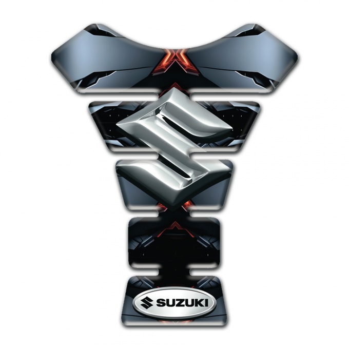 Suzuki Tank Guard Pads 3D Torn Effect Design 