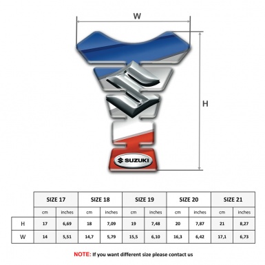 Suzuki Tank Guard Pads Colorful Style with 3D Logo 