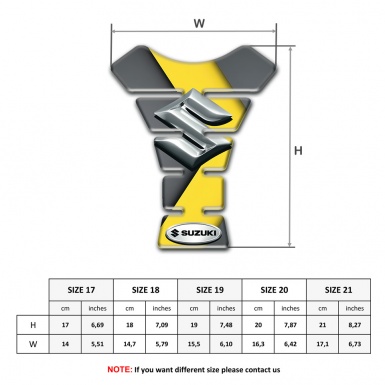 Suzuki Tank Fuse Yellow Gray Decoration and 3D Logo Design 
