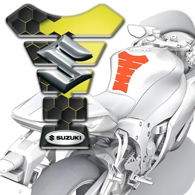 Suzuki Tank Protector Amazing Design with 3D Silver Logo 