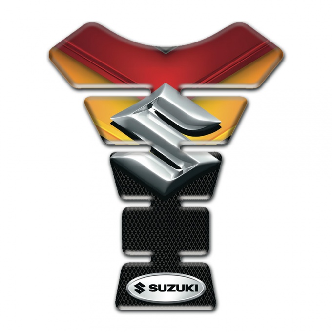 Suzuki Tank Pad Motorbike Fire Colors Motive 