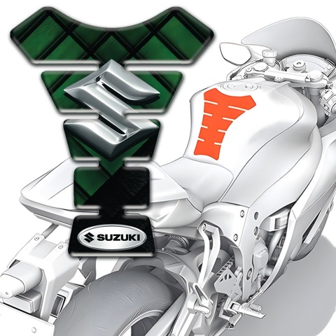Suzuki Tank Protector Dark Green Parts Design 