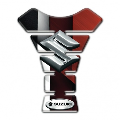 Suzuki Tank Pad Motorbike Vertical Colors Decoration with 3D Logo 