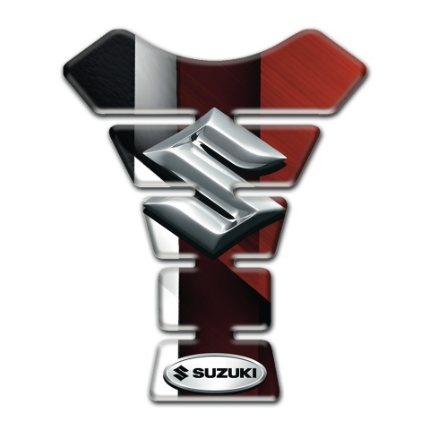Suzuki Tank Pad Motorbike Vertical Colors Decoration with 3D Logo 