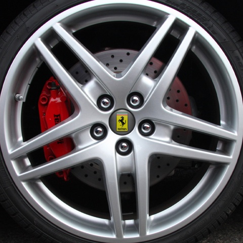 Ferrari Wheel Center Caps Emblem Italy Flag Design