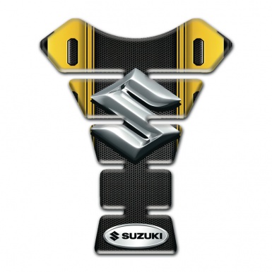 Suzuki Tank Guard Pads Anti Slip Sticker Yellow Black Print 
