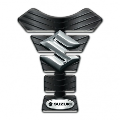 Suzuki Tank Protector Rubber Effect with 3D silver Logo Design 