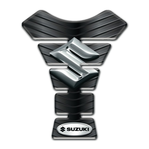 Suzuki Tank Protector Rubber Effect with 3D silver Logo Design 