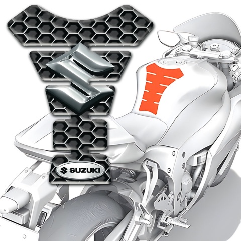 Suzuki Tank Protector Honeycomb background Style