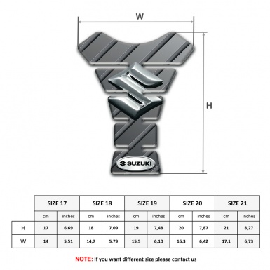 Suzuki Tank Protector Gray Stylish Base with Silver Logo 