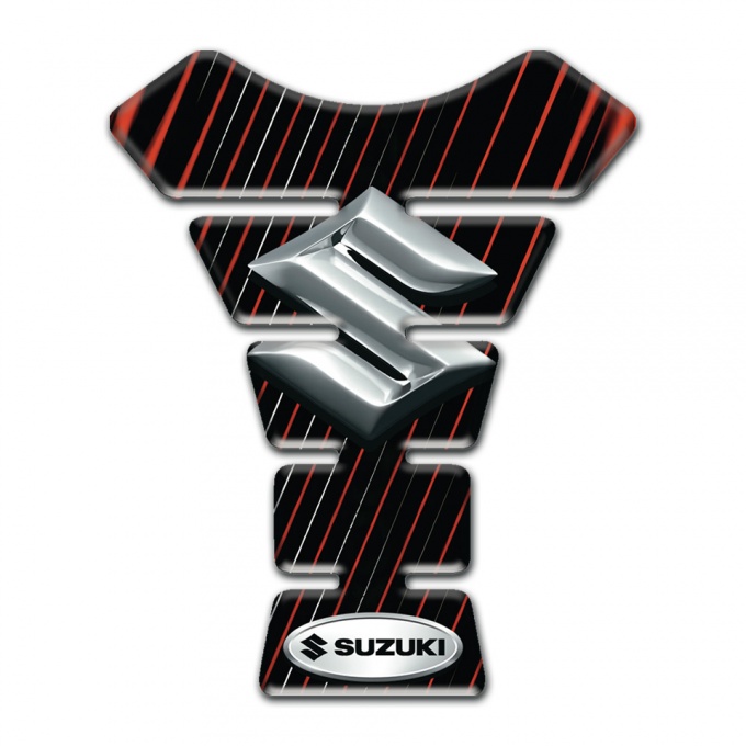 Suzuki Tank Fuse High-Quality Type with 3D Silver Logo 