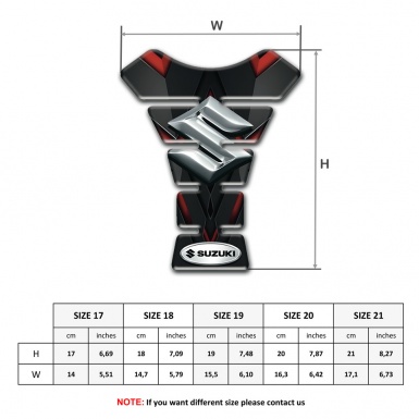 Suzuki Tank Guard Pads Silver 3D logo Design 