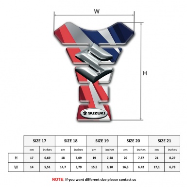 Suzuki Tank Pad Protector Multicolored Tapes Design 