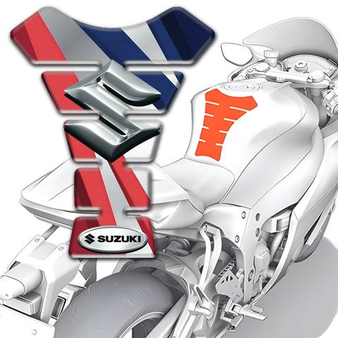 Suzuki Tank Pad Protector Multicolored Tapes Design 