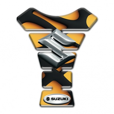 Suzuki Tank Protector Yellow Black Decoration Style 
