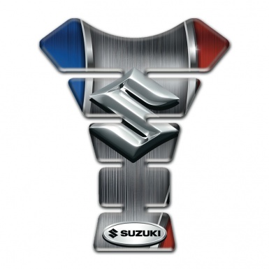 Suzuki Tank Guard Pads Polished Center Design 