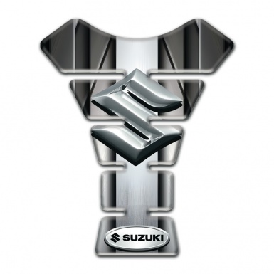 Suzuki Tank Fuse Metal Cetral Panel and Silver Logo Style 