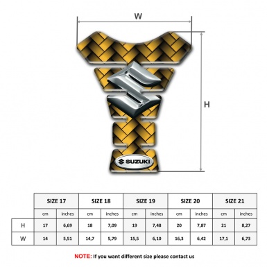 Suzuki Tank Fuse Yellow Mosaic Design with Silver logo 