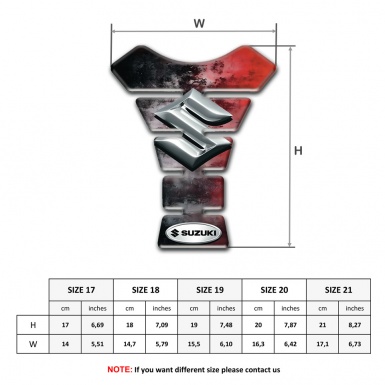 Suzuki Tank Guard Pads Mixed Colors Base with Silver logo Style 