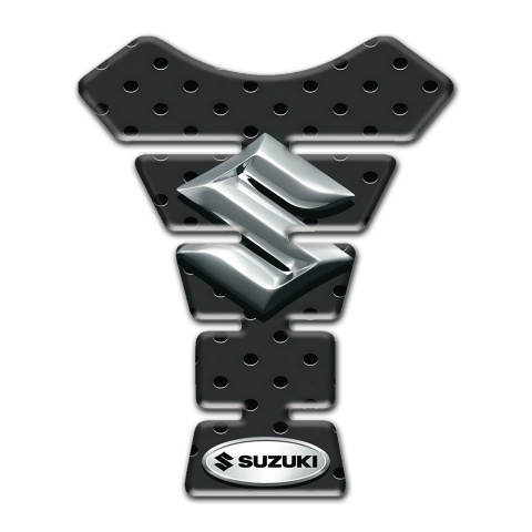 Suzuki Tank Pad Motorbike Base with Perforated Rubber Effect 