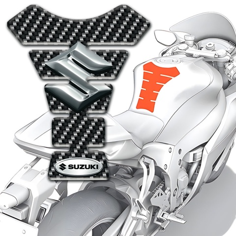Suzuki Tank Pad Protector Base with Carbon Design 