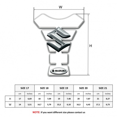 Suzuki Tank Guard Pads Base with White Style 