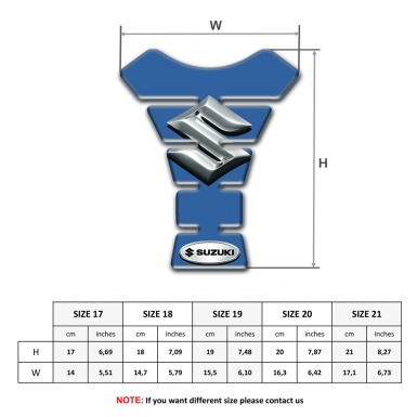 Suzuki  Tank Pad Protector Base with Blue Style 