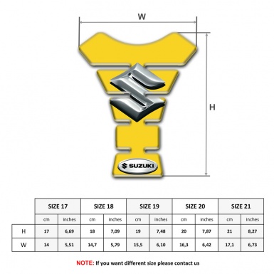 Suzuki Tank Pad Motorbike Base with Yrellow Style 
