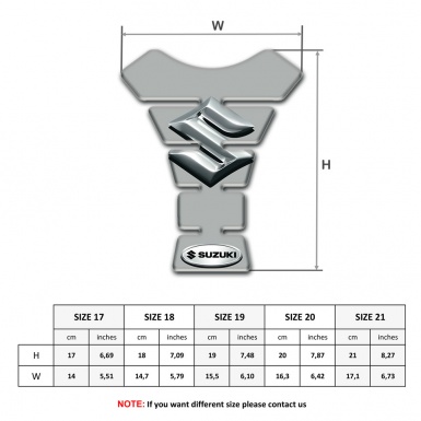 Suzuki Tank Guard Pads Base in Gray Style 
