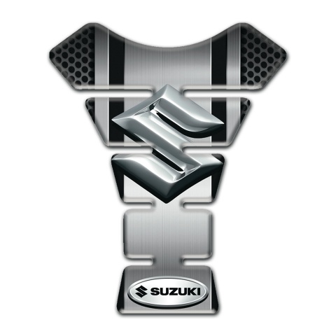 Suzuki Tank Guard Pads Base with Central Metal Panel Effect 