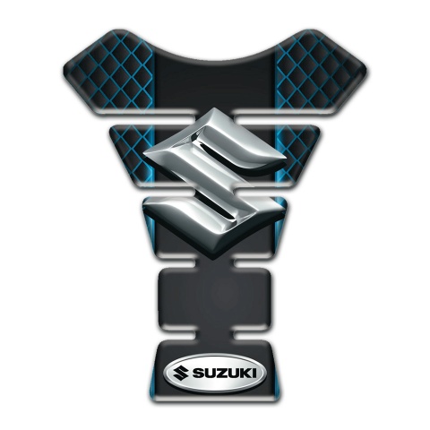 Suzuki Tank Pad Protector background with Neon Mesh Effect 