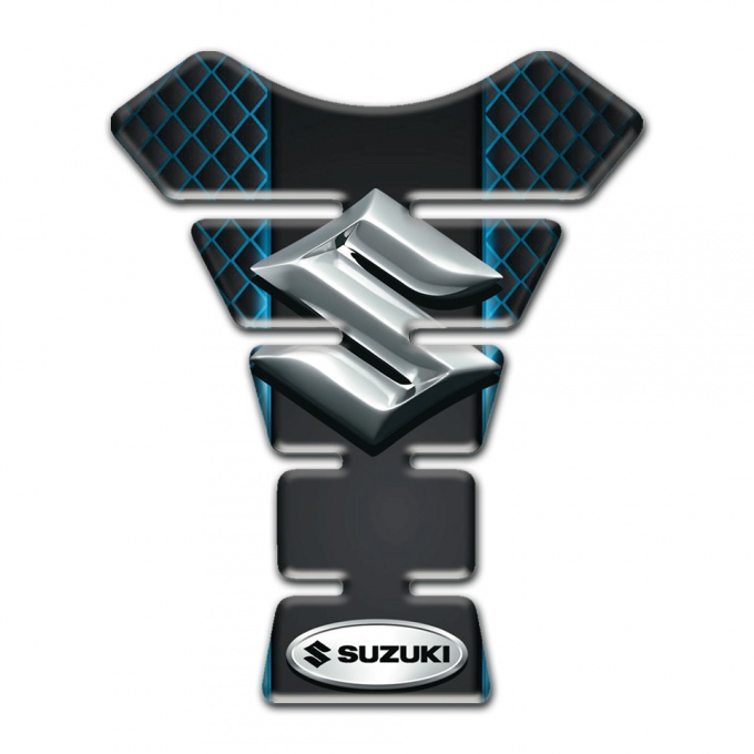 Suzuki Tank Pad Protector background with Neon Mesh Effect 