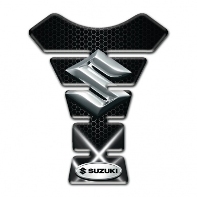 Suzuki Tank Guard Pads Base with Crossed White Lights Design 