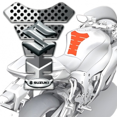 Suzuki Tank Fuse Base with Perforated White Gray Surface 