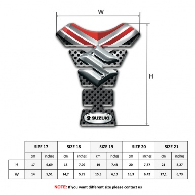 Suzuki Tank Pad Motorbike 3D Silver Logo Premium Quality Edition 
