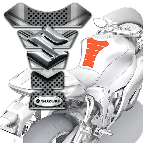 Suzuki Tank Guard Pads Model with Gray Details Design 