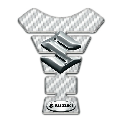 Suzuki Tank Pad Protector Model with White Carbon Design 