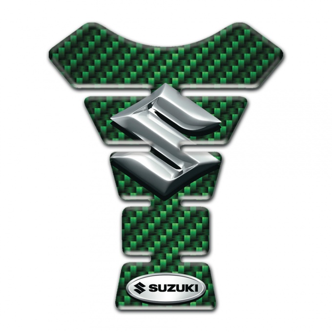 Suzuki Tank Fuse Nodel with Green Carbon Style 