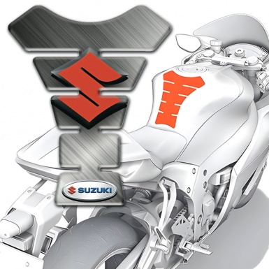 Suzuki Tank Protector Matte Surface Base and Red Logo 