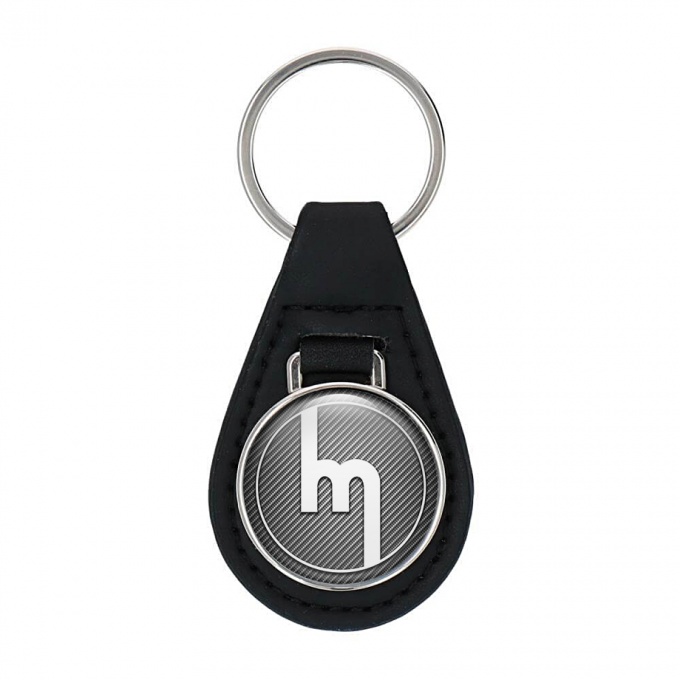 Mazda Keychain Leather Light Carbon White Edition