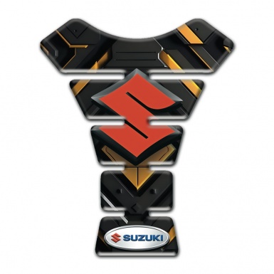 Suzuki Tank Pad Motorbike Model with Yellow Black Decoration Style 