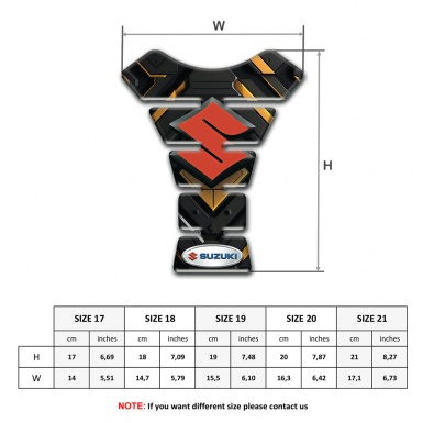 Suzuki Tank Pad Motorbike Model with Yellow Black Decoration Style 
