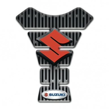 Suzuki Tank Guard Pads Gray Oranament Design 